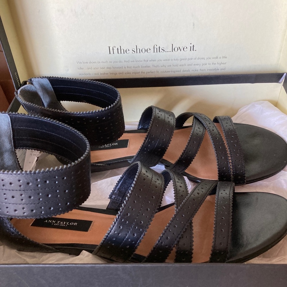 Size 8 1/2 black gladiator sandals